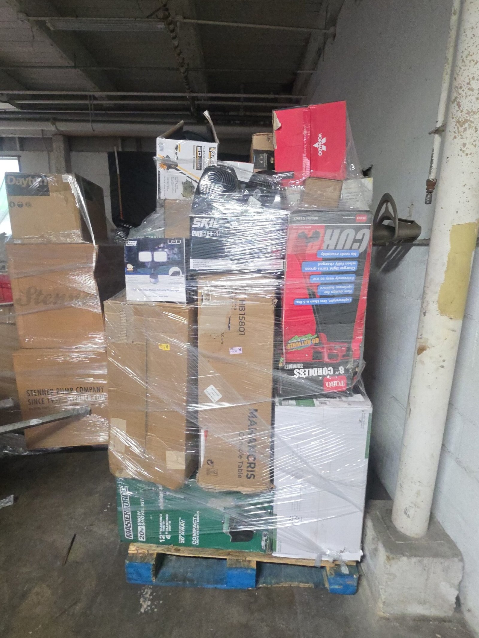 Mixed Retailer Pallet With Tools: Housewares, Tools & General Merchandise Load