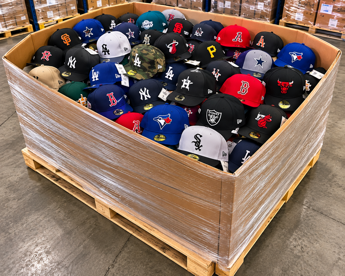 Mixed New Era Hats Pallets