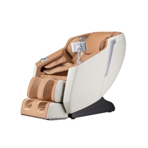 Lifesmart 2D Zero Gravity Lux Massage Chair in white and tan