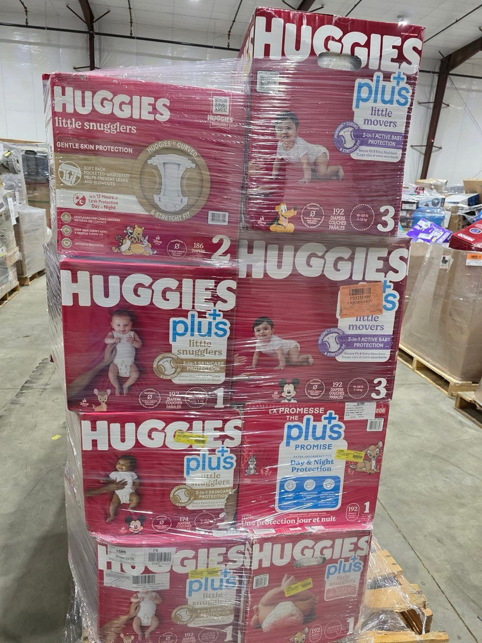 Pallet of Diapers – 80 Boxes Wholesale Liquidation Load