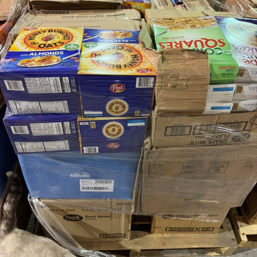 Cereal Liquidation Pallet – Assorted Name-Brand Cereal, Short Best-By Dates