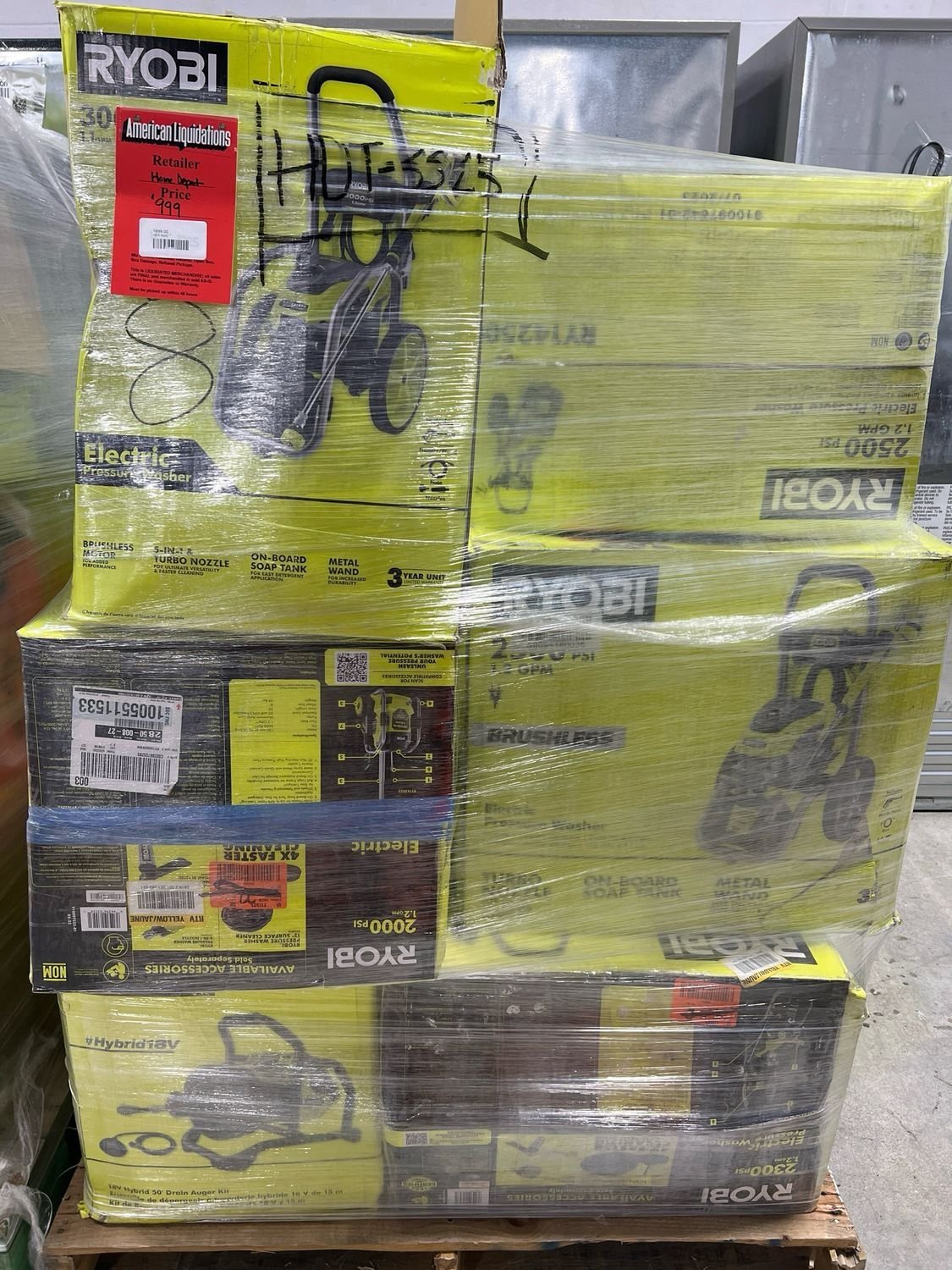Home Depot Power Tool Pallet HDT-3325: DeWalt, Milwaukee & Ryobi Returns